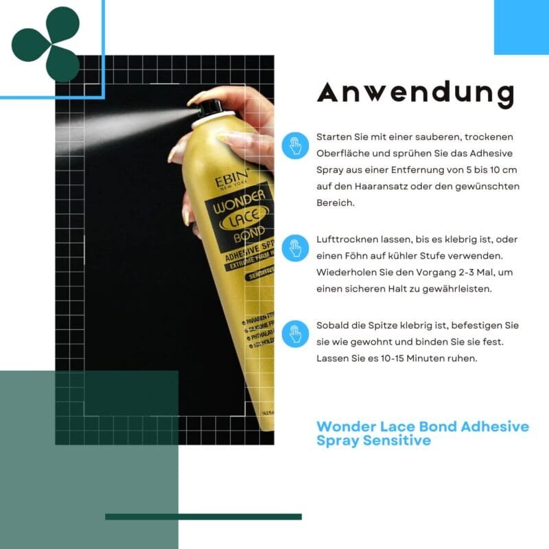 Ebin New York Wonder Lace Bond Adhesive Spray Sensitive Anwendung